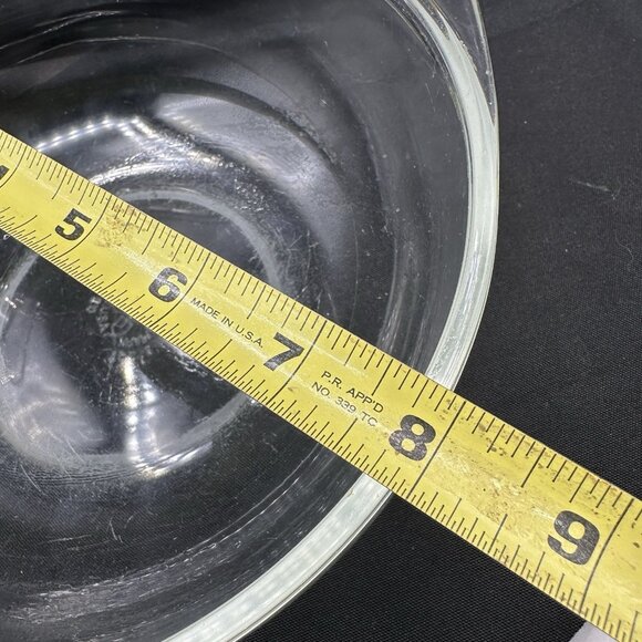 Vtg Pyrex Clear Glass Casserole w/ Etched Floral Lid 023 1.5 QT 623-C 1950s-60s - Picture 16 of 16